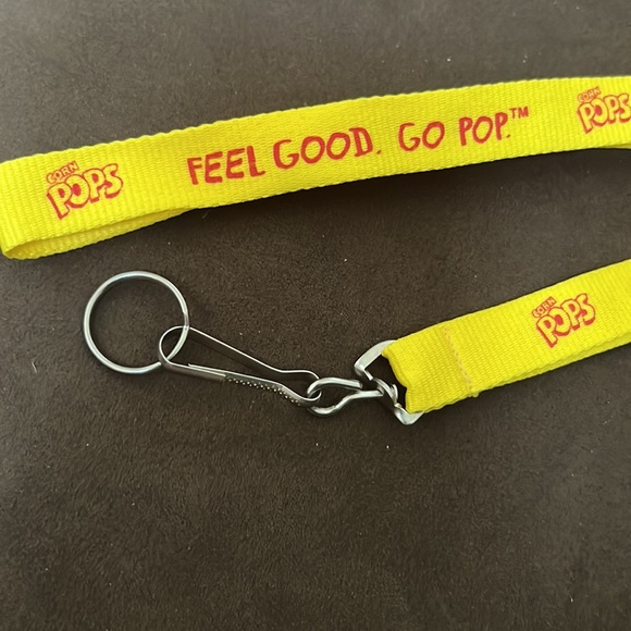 Kellogg’s Corn Pops cereal Lanyard key chain, yellow with red print New - Picture 7 of 16